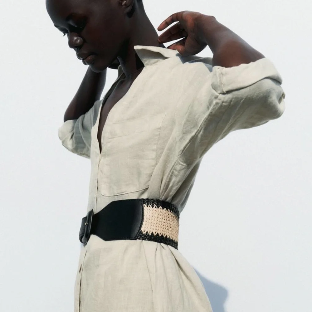 Zara black and cream Belt (Women)